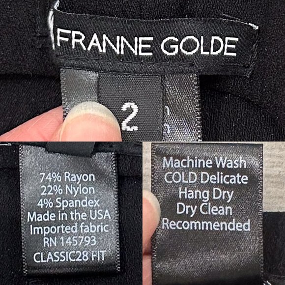 Franne Golde High Rise Two-Way Stretch All-Season Classic Magic Pant in Black - Picture 4 of 14